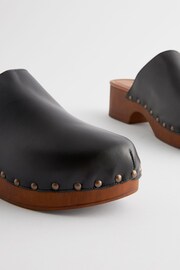 Black Closed Toe Clog Mules - Image 2 of 4