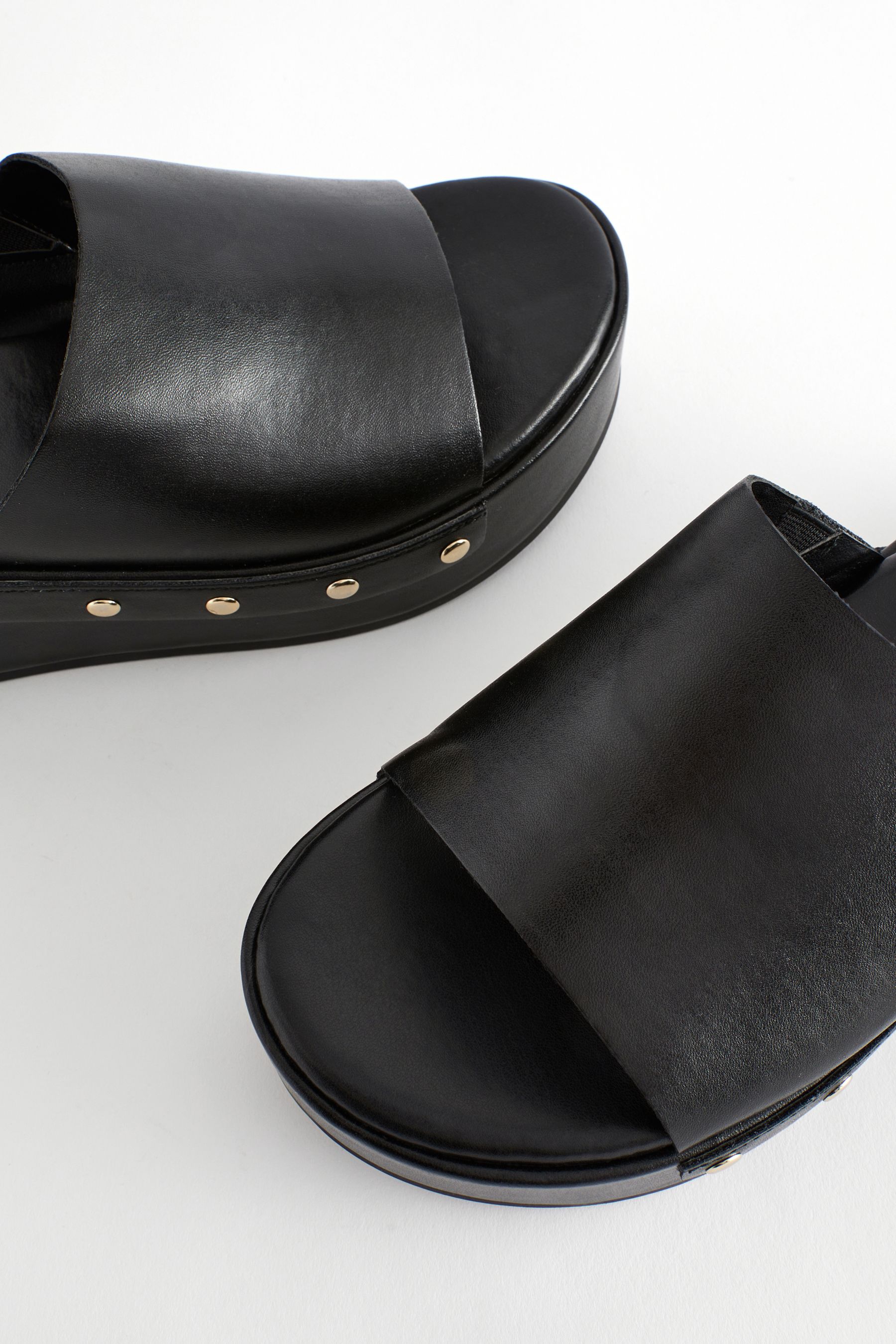 Buy Black Forever Comfort Studded Mule Wedges from Next Canada