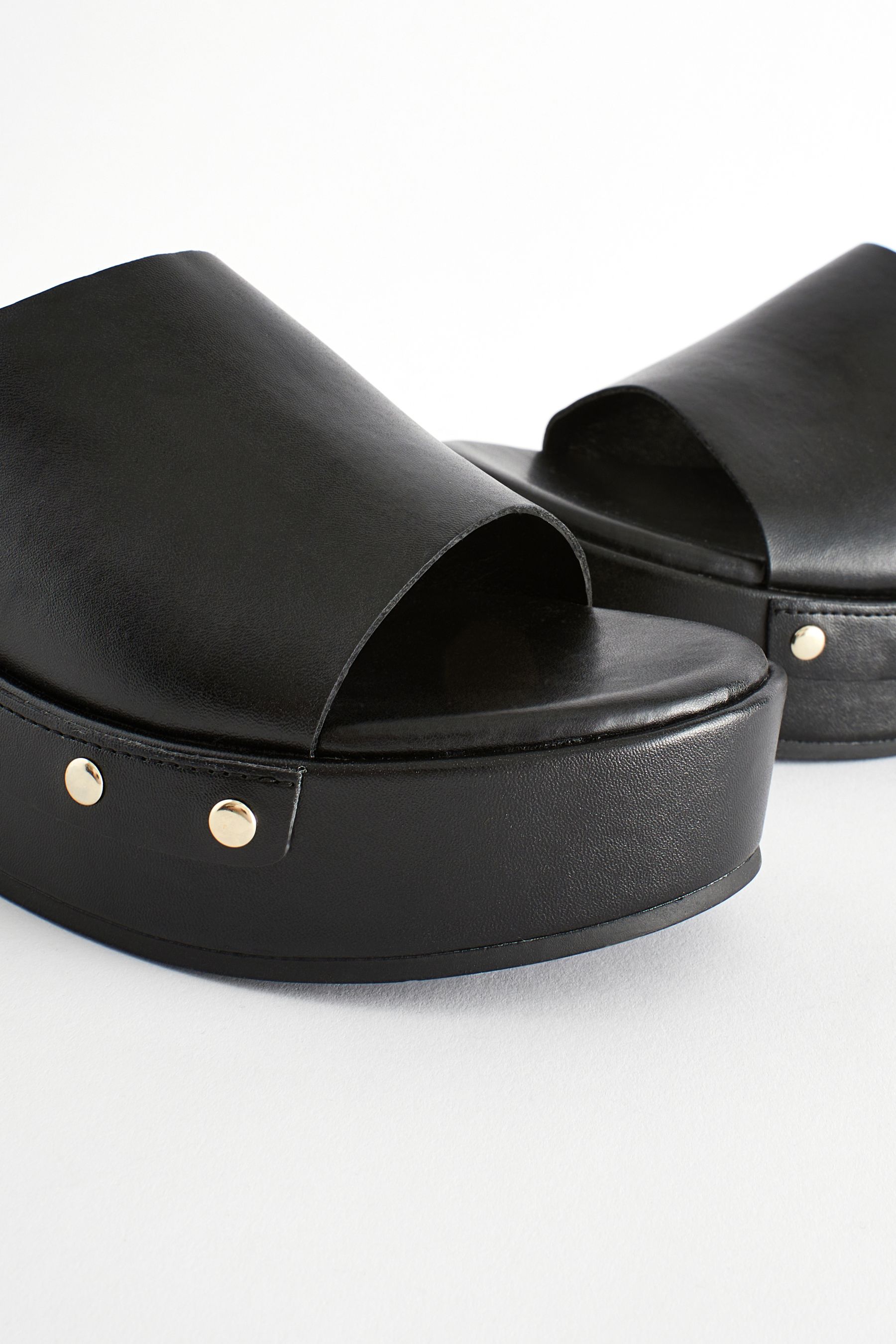 Black mule wedges shop