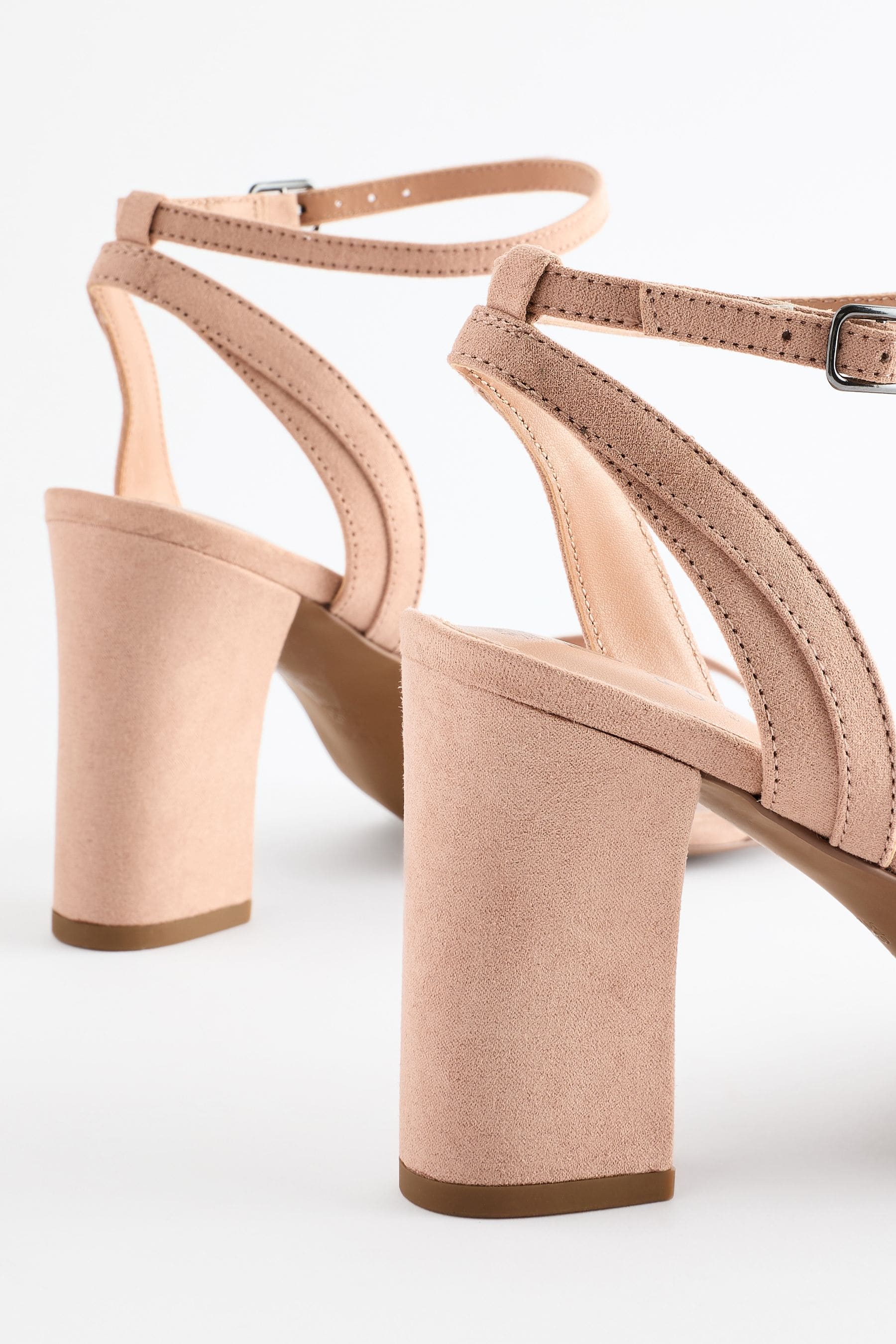 Buy Nude Extra Wide Fit Forever Comfort Block Heel Sandals from the Next UK online shop