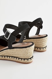 Black Extra Wide Fit Forever Comfort® Toe Cap Closed Toe Wedges - Image 9 of 9