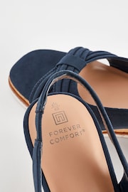 Navy Extra Wide Fit Forever Comfort® Bow Cork Wedges - Image 6 of 8