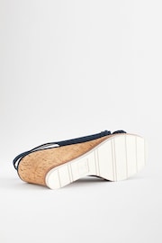 Navy Extra Wide Fit Forever Comfort® Bow Cork Wedges - Image 8 of 8