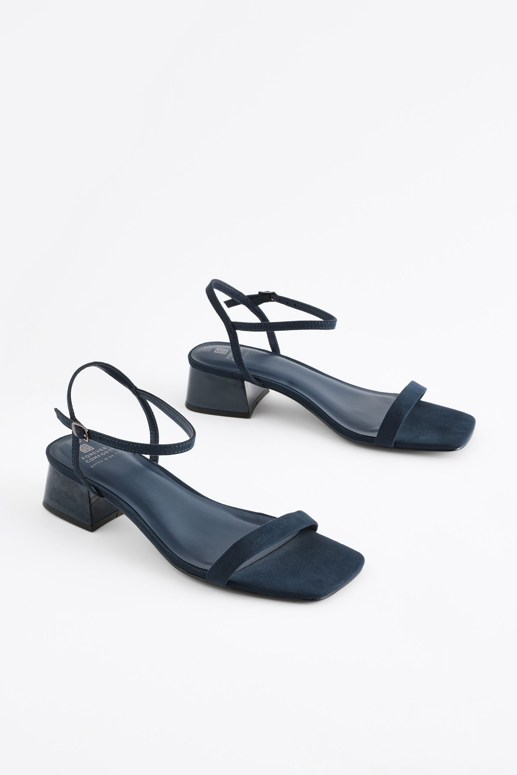 Buy Navy Extra Wide Fit Forever Comfort Low Heel Sandals from Next France