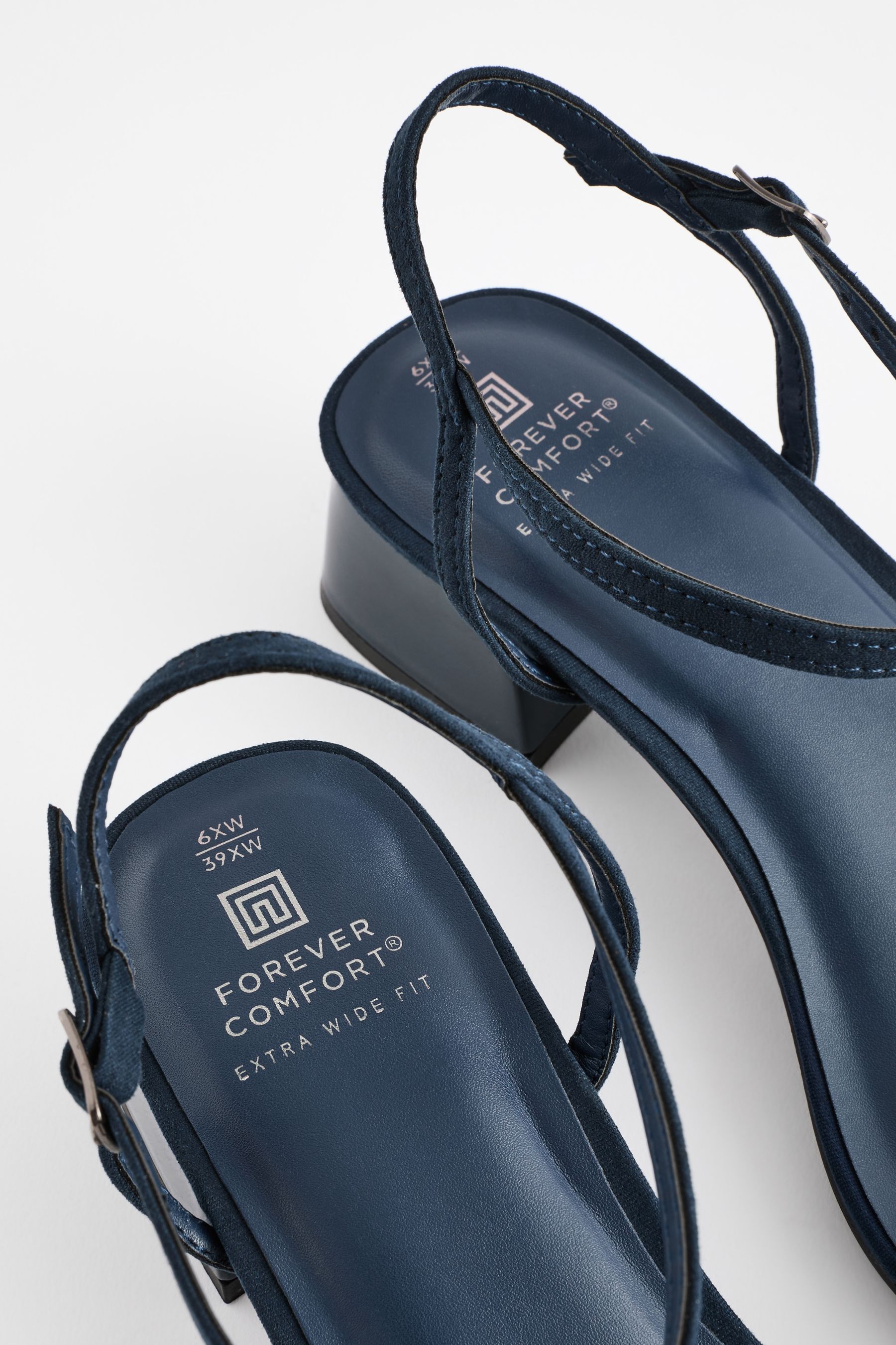 Buy Navy Extra Wide Fit Forever Comfort Low Heel Sandals from Next France