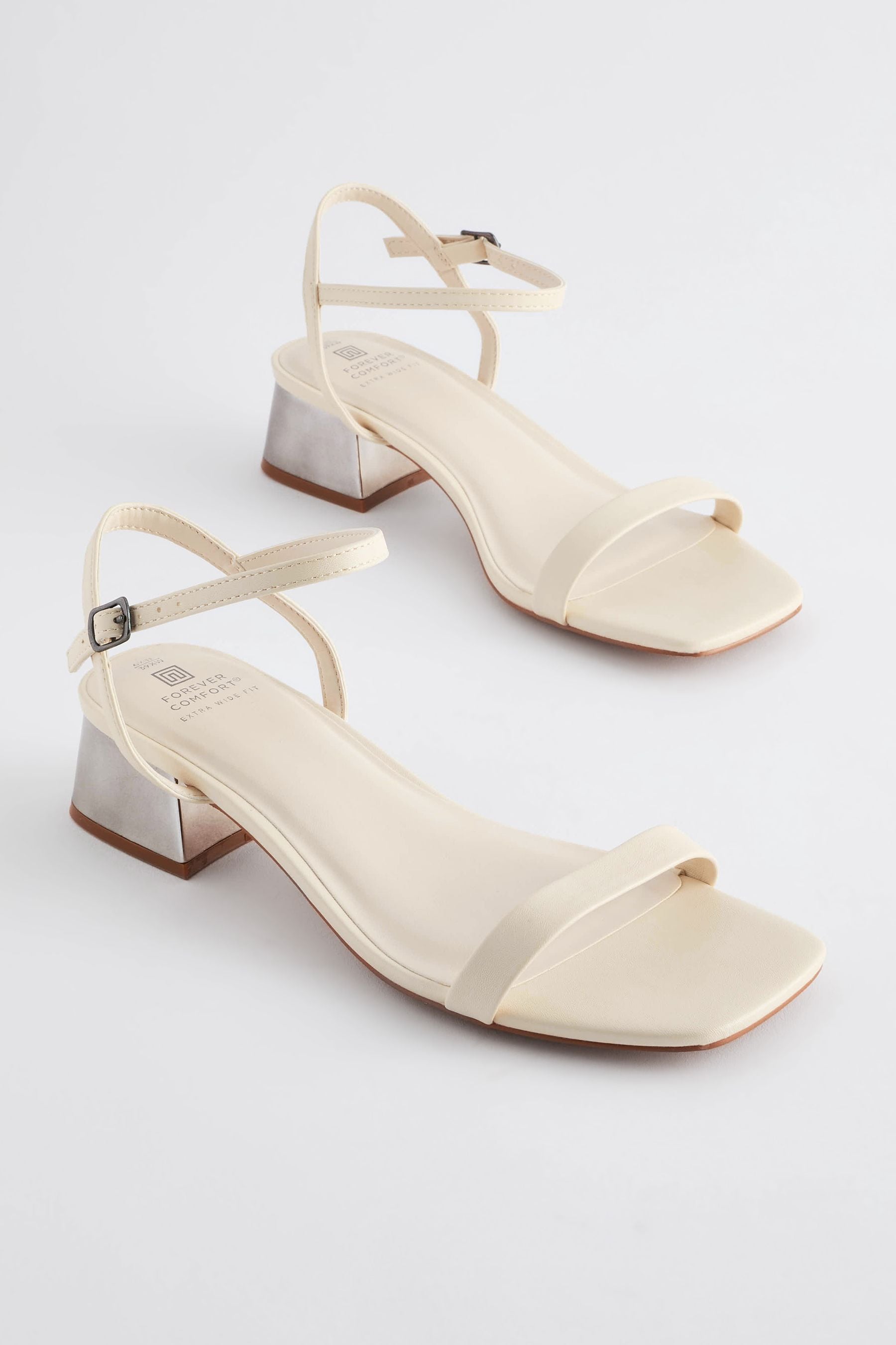 Wide fit sandals low heel on sale