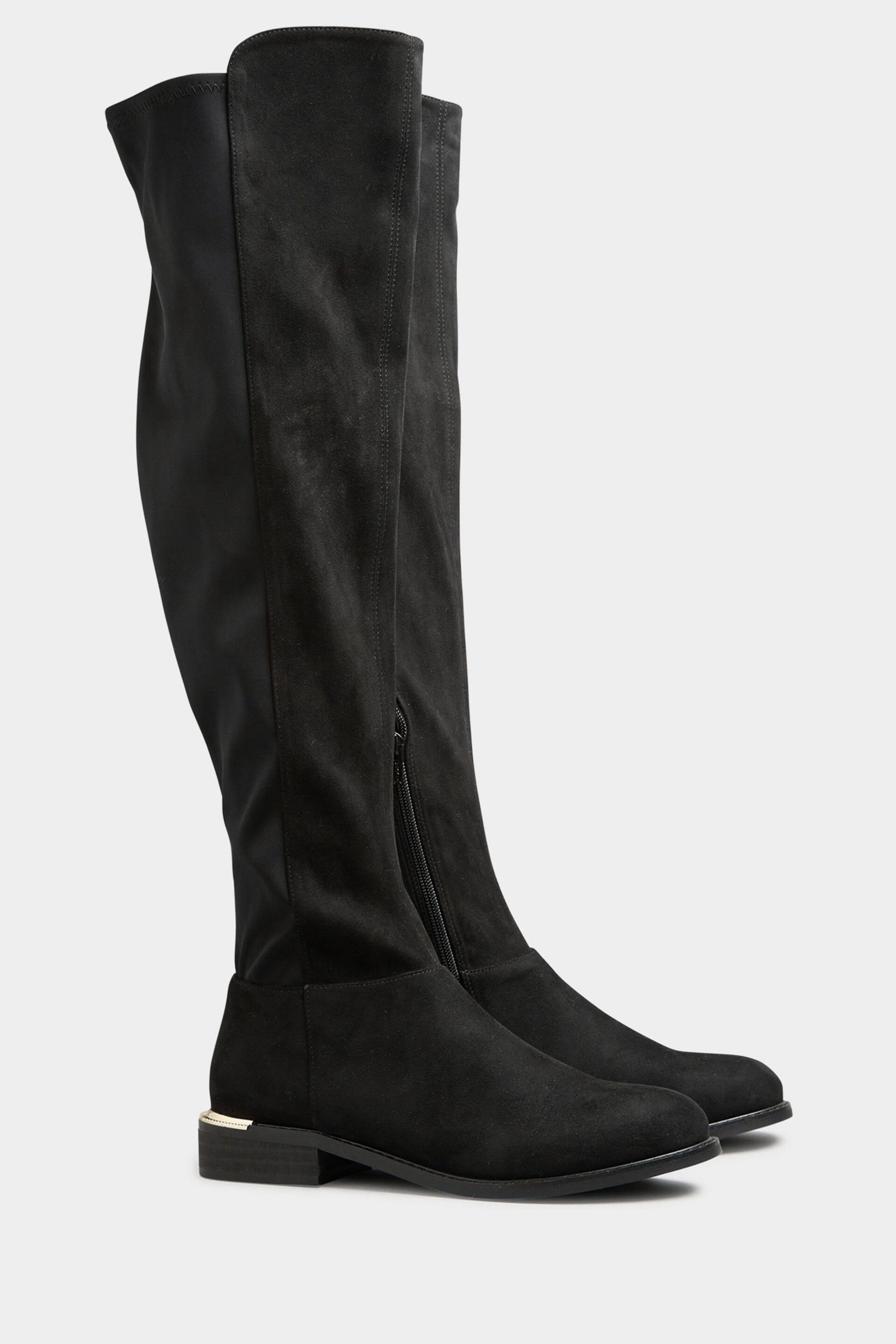 Long Tall Sally Black Stretch Boots - Image 2 of 4