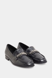 Long Tall Sally Black Hardware Trim Loafers - Image 2 of 4