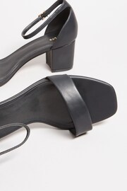 Long Tall Sally Black PU Block Heel Sandals - Image 5 of 5