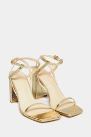 Long Tall Sally Gold Block Heels - Image 2 of 4