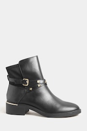Long Tall Sally Black Hardware Detail Chelsea Boots - Image 1 of 4