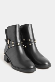 Long Tall Sally Black Hardware Detail Chelsea Boots - Image 2 of 4