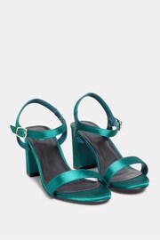 Yours Curve Green Extra-Wide Fit Block Heel Sandals - Image 2 of 3