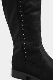 Yours Curve Black Extra Wide Over The Knee Boots With Stud Detail - Image 5 of 5