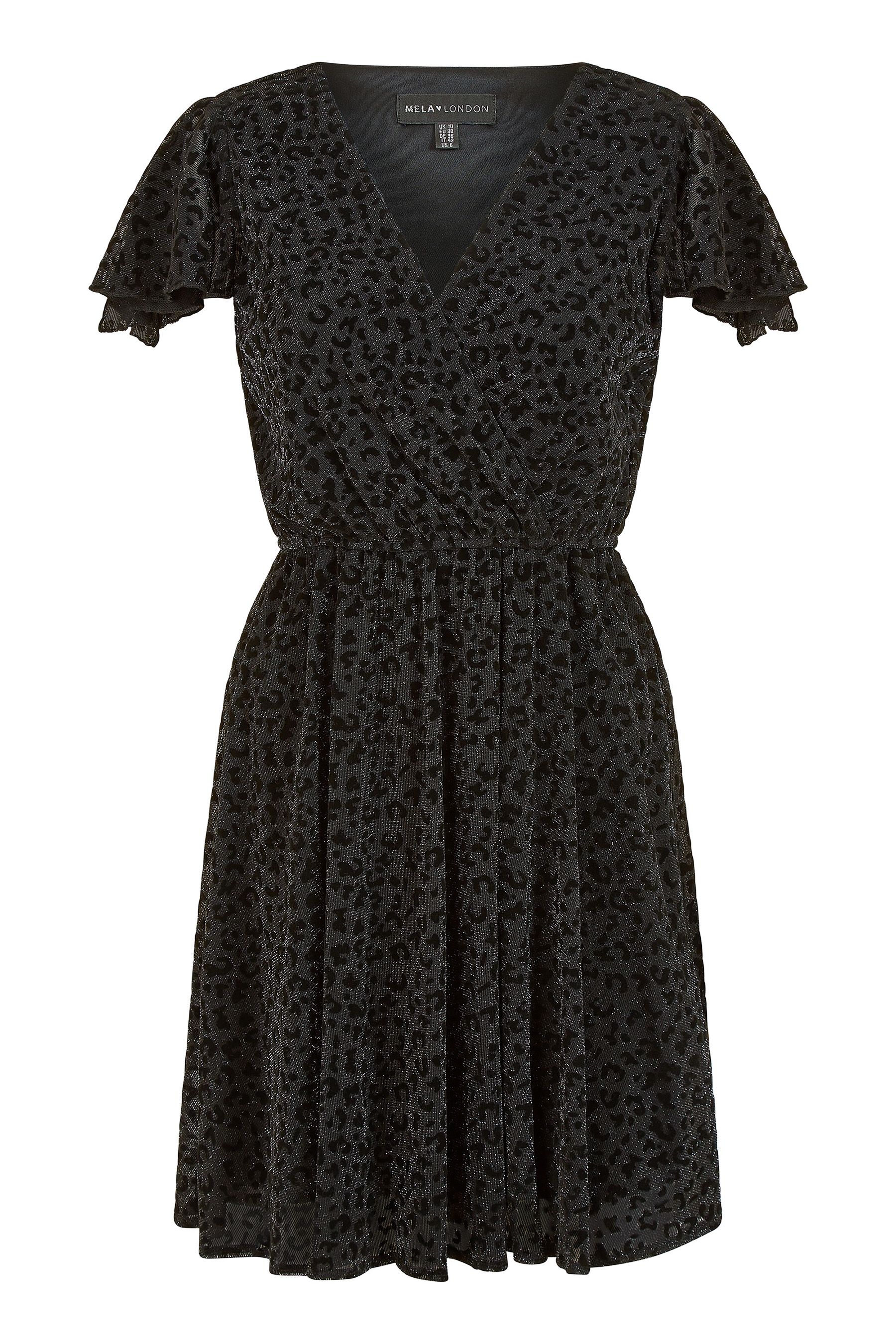 Mela leopard print wrap dress top