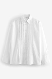 White Premium Pleated Long Sleeve Shirt - Image 6 of 8