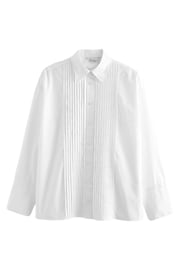 White Premium Pleated Long Sleeve Shirt - Image 8 of 8