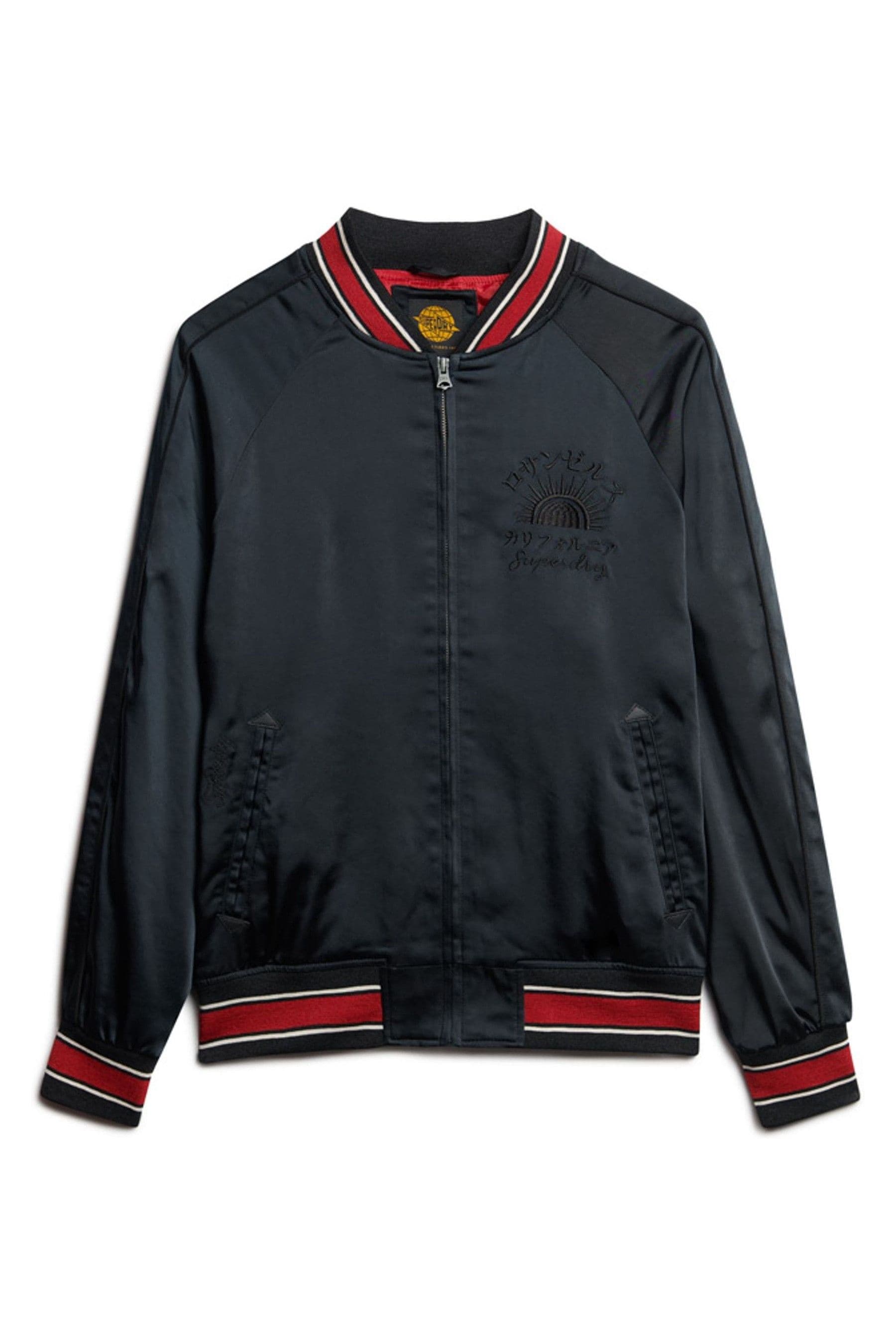 Buy Superdry Grey Sukajan Embroidered Bomber Jacket from Next Luxembourg