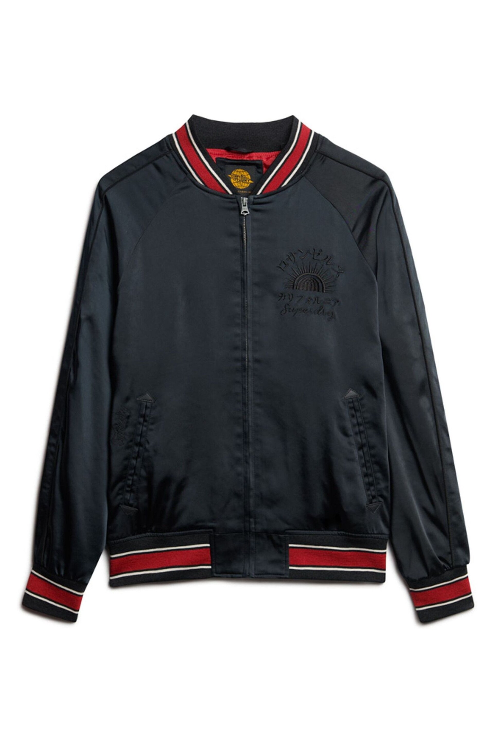 Superdry Grey Sukajan Embroidered Bomber Jacket - Image 4 of 6