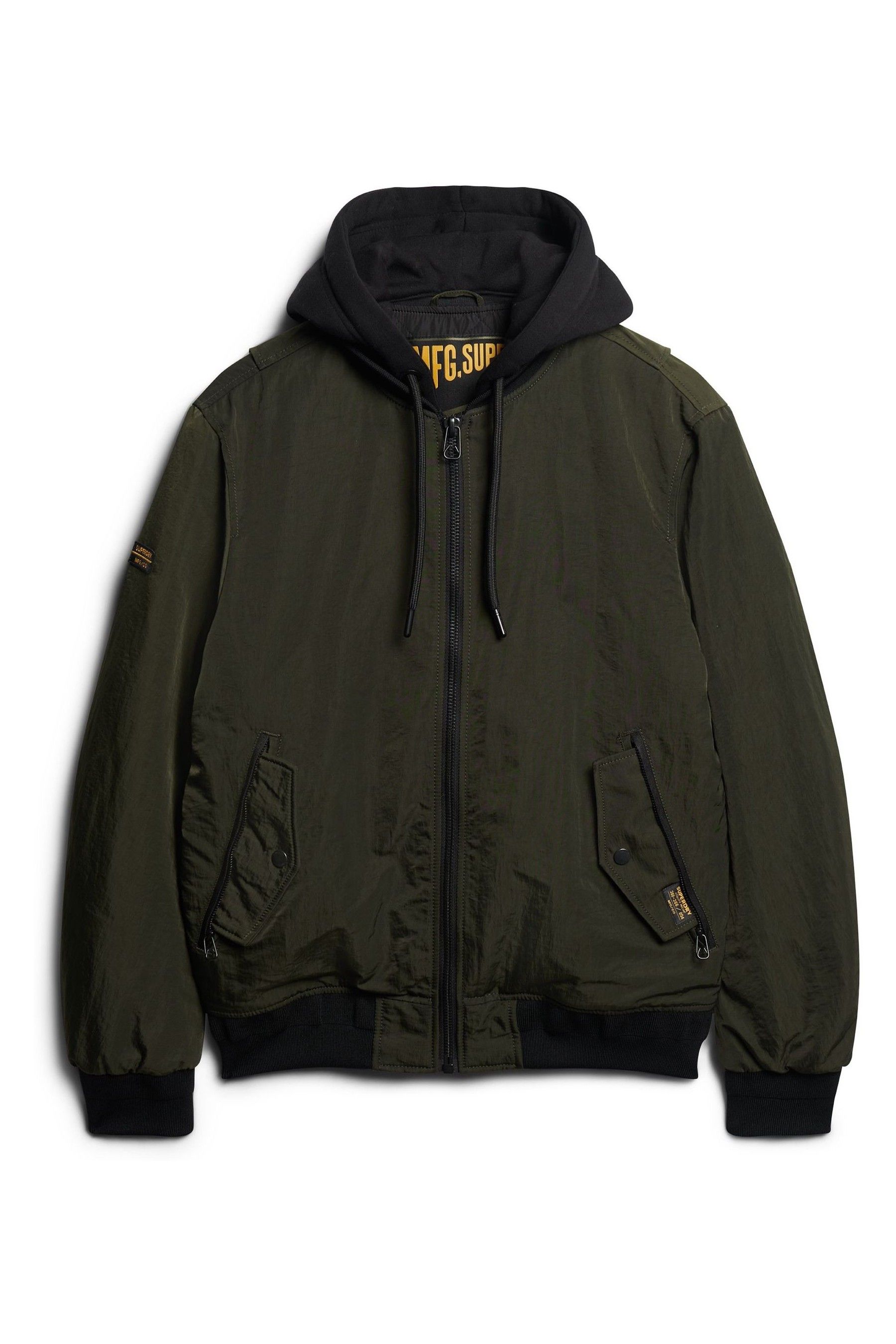 Buy Superdry Green Military Hooded MA1 Bomber Jacket from the Next UK online shop