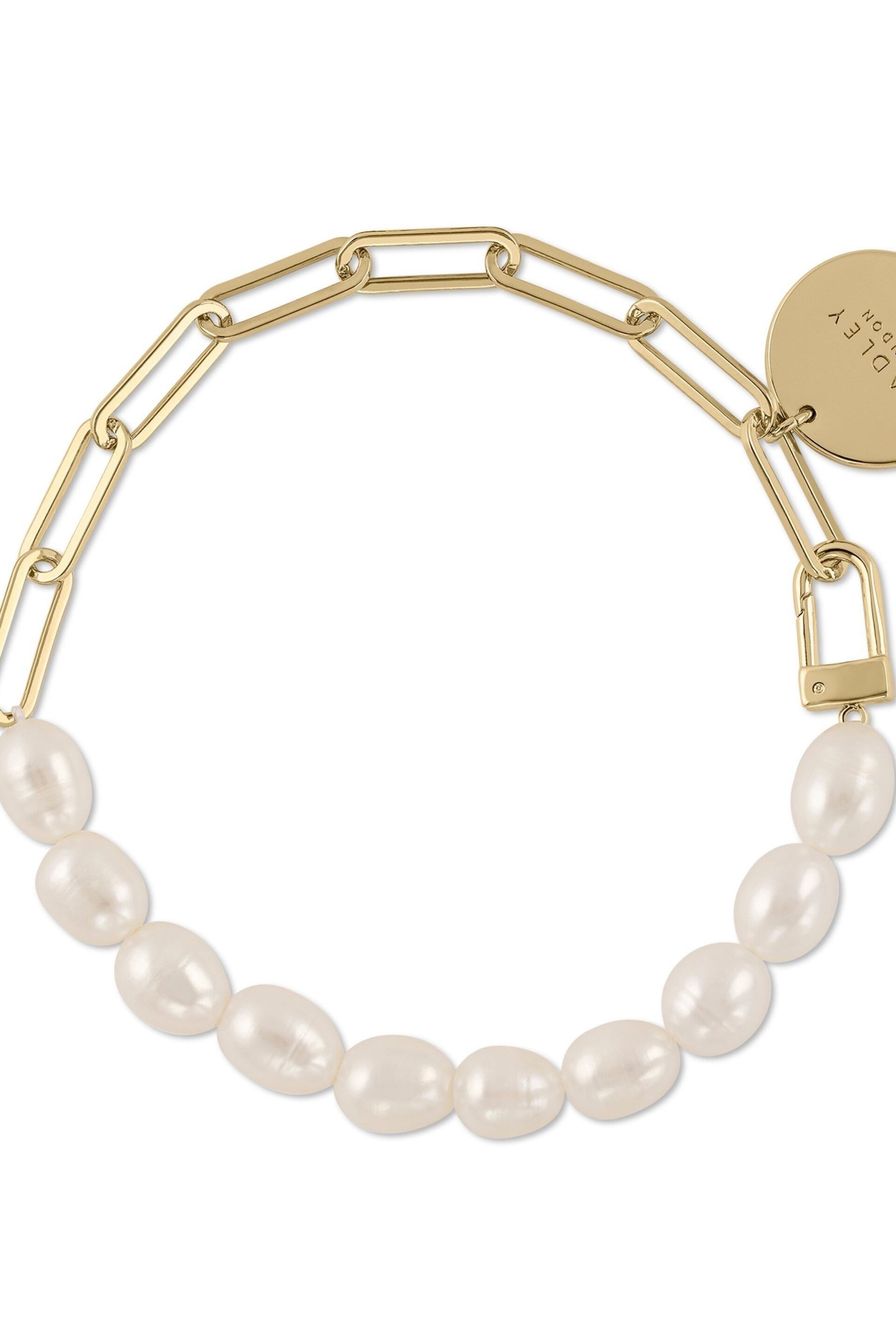 Radley Ladies Princess Street Fresh Water Pearl 18ct Gold Plated Bracelet RYJ3316S - Image 2 of 4