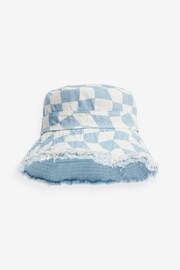 Blue/Checkerboard Reversible Bucket Hat - Image 5 of 6