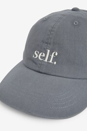 self. Grey Embroidered Cap - Image 7 of 8