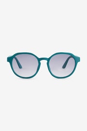 Petrol Blue Round Frame Sunglasses - Image 2 of 3
