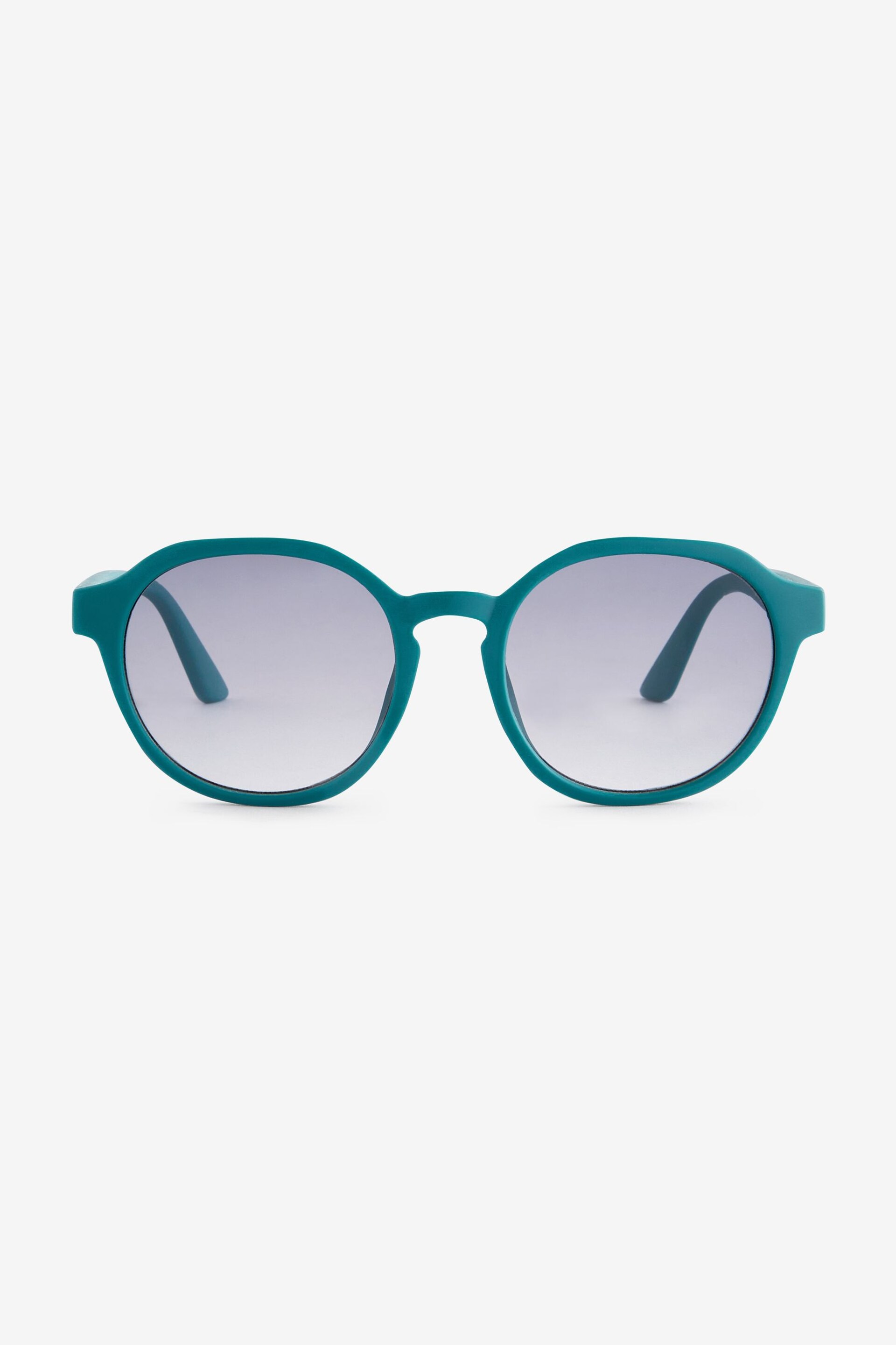 Petrol Blue Round Frame Sunglasses - Image 2 of 3