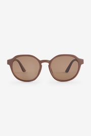 Brown Round Frame Sunglasses - Image 2 of 3