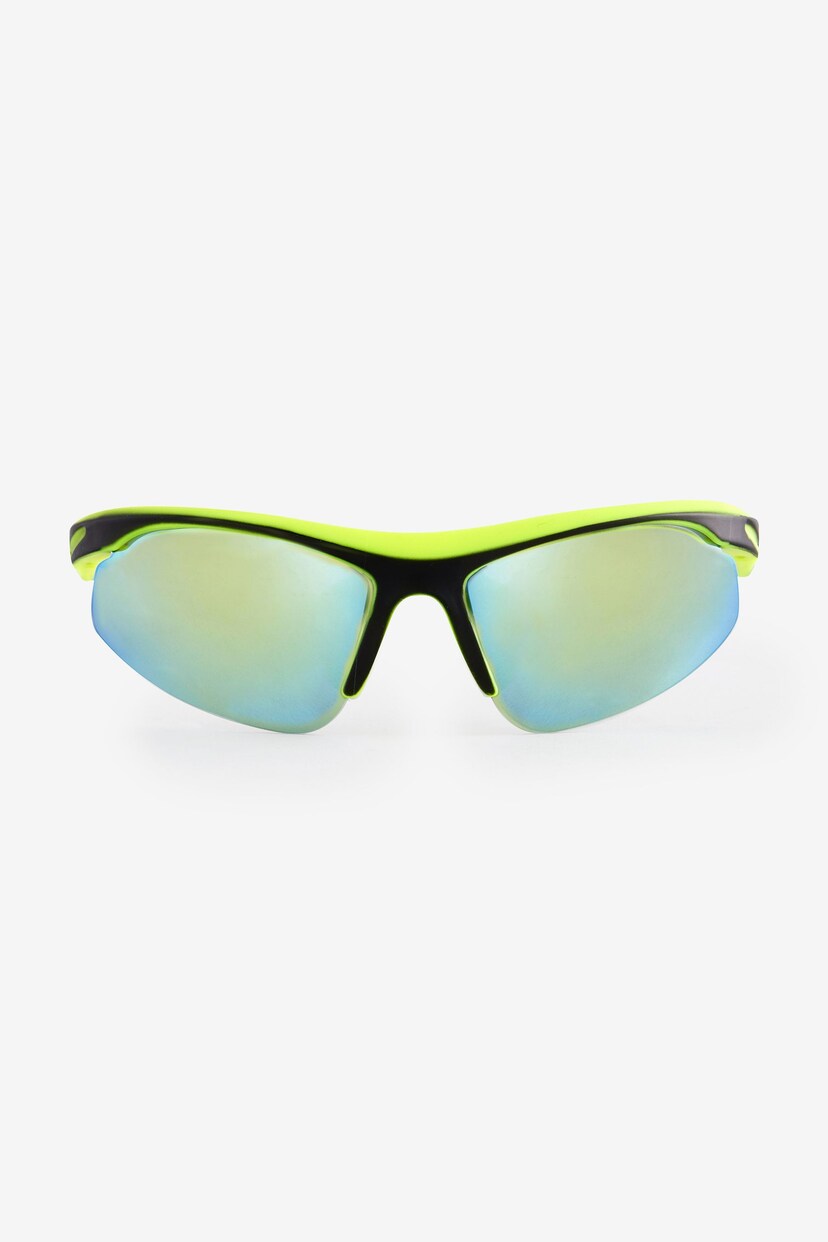 Fluro Yellow Sporty Sunglasses - Image 2 of 3
