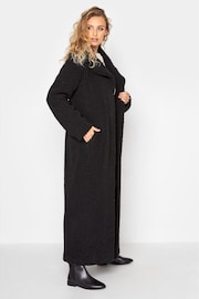 Long Tall Sally Black Maxi Teddy Coat - Image 3 of 5