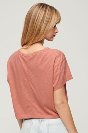 Superdry Pink Slouchy Cropped T-Shirt - Image 3 of 5