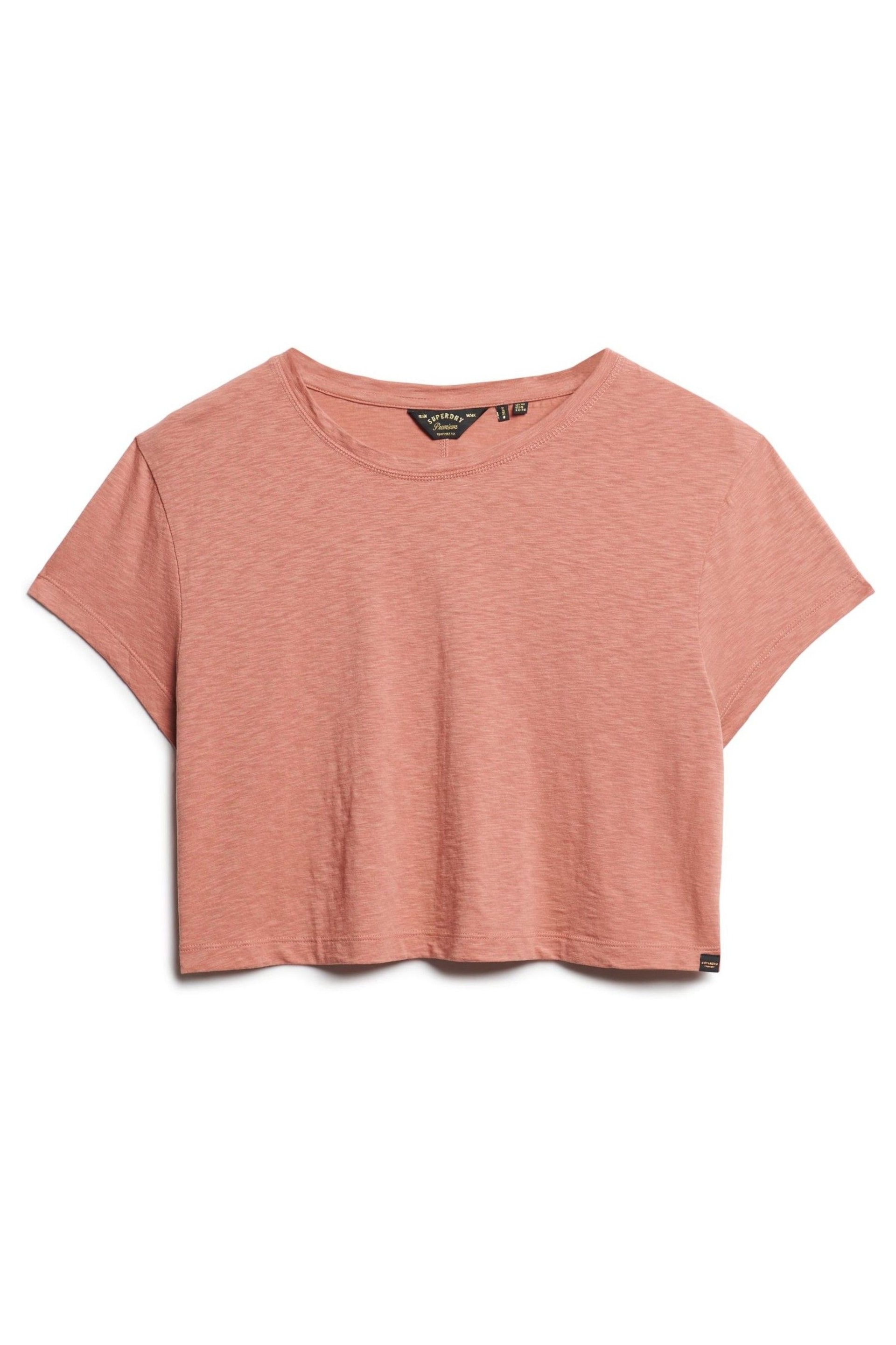 Superdry Pink Slouchy Cropped T-Shirt - Image 4 of 5