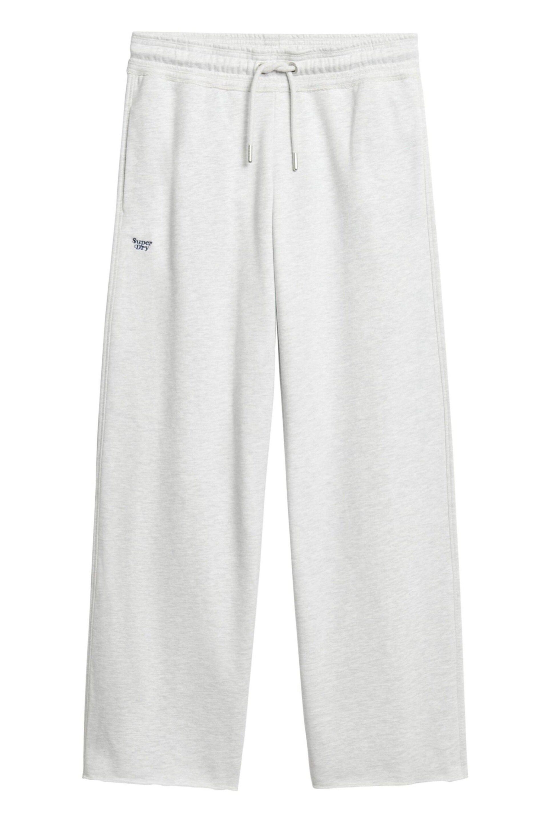 Superdry Grey Essential Logo Straight Joggers - Image 5 of 6