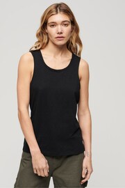 Superdry Black Scoop Neck Tank - Image 1 of 7