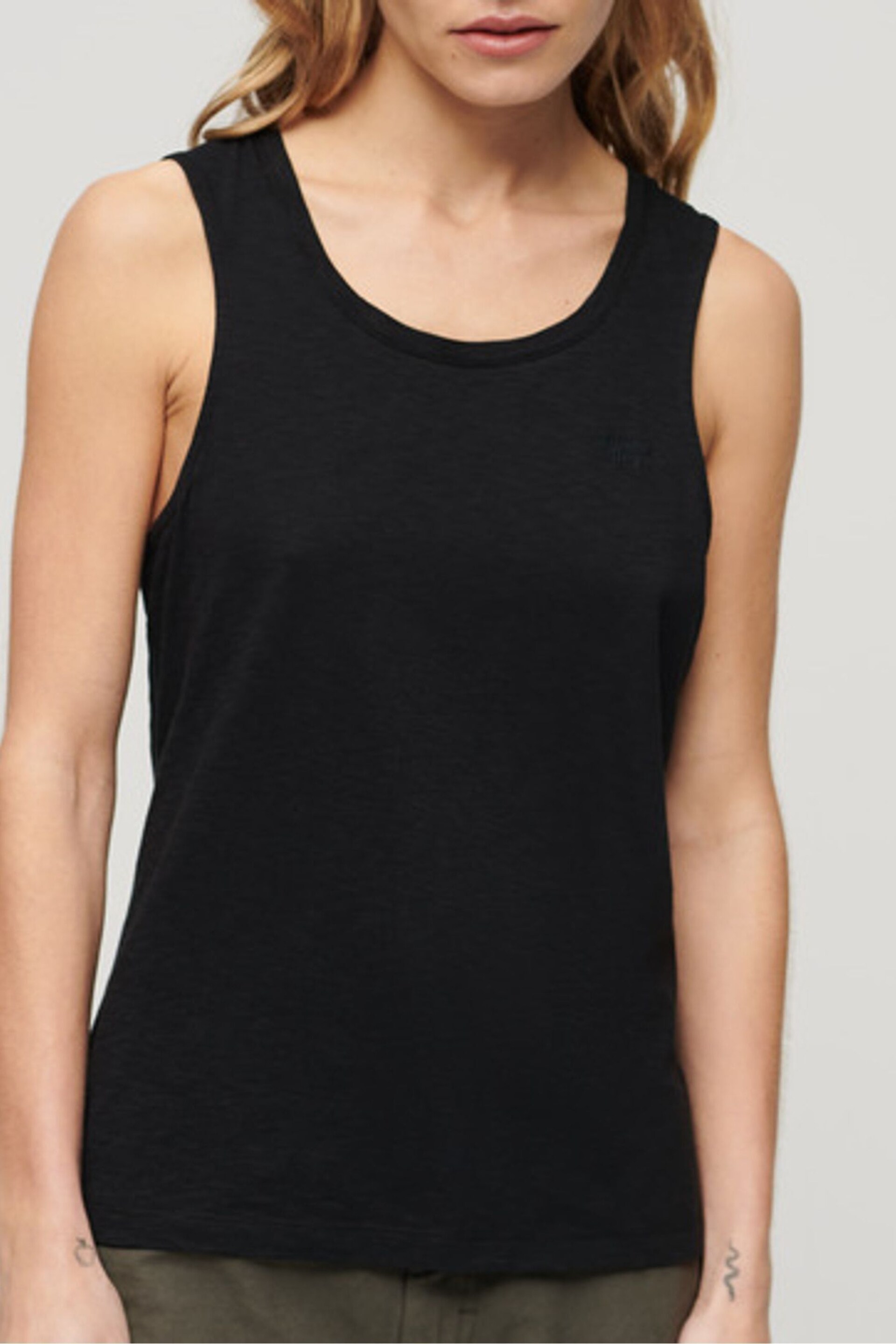 Superdry Black Scoop Neck Tank - Image 4 of 7