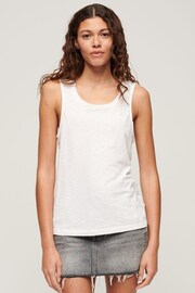 Superdry White Scoop Neck Tank - Image 1 of 5