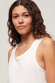 Superdry White Scoop Neck Tank - Image 3 of 5
