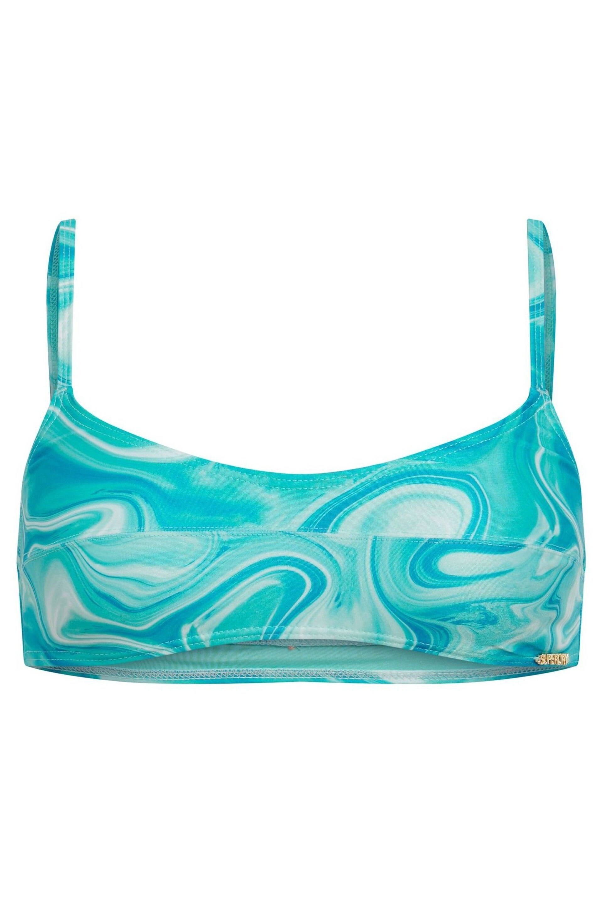 Superdry Blue Print Bralette Bikini Top - Image 5 of 5
