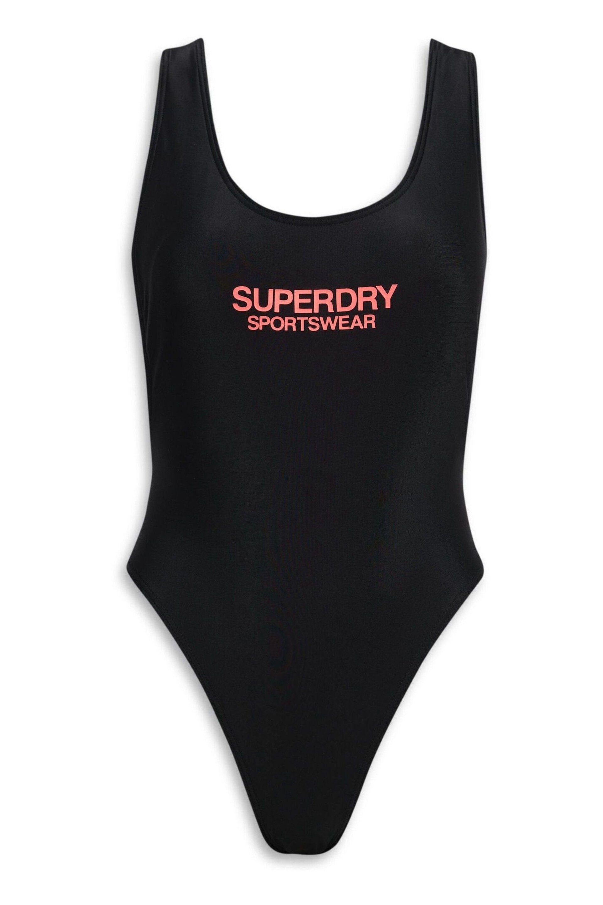 Superdry Black Elastic Scoop Back Swimsuit - Image 5 of 7