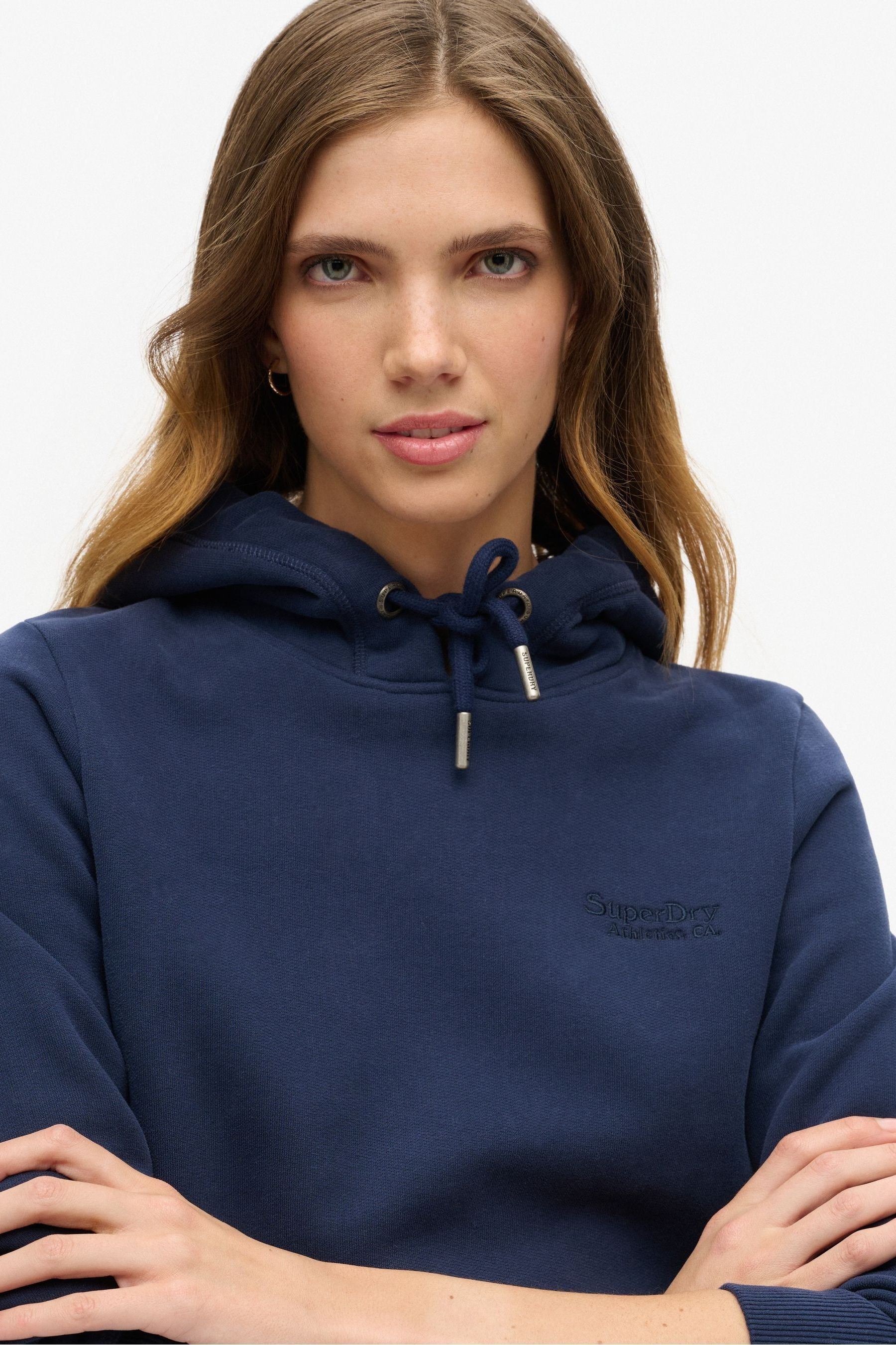 Buy Superdry Navy Essential Logo Hoodie from the Next UK online shop