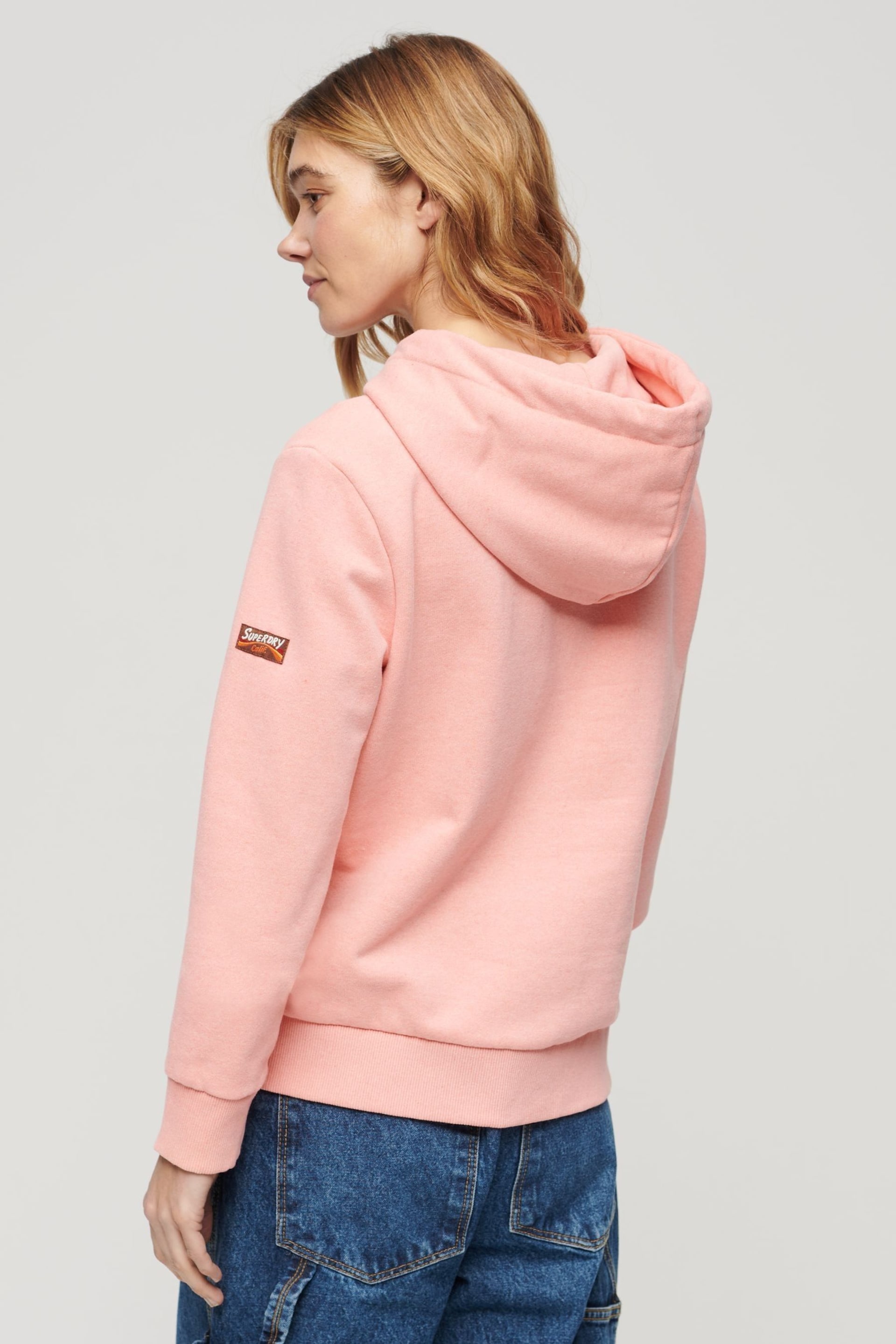 Superdry Pink Tonal Vintage Logo Graphic Hoodie - Image 2 of 7