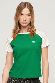 Superdry Green Essential Logo Retro T-Shirt - Image 1 of 6
