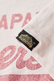 Superdry Pink Metallic Relaxed T-Shirt - Image 4 of 4