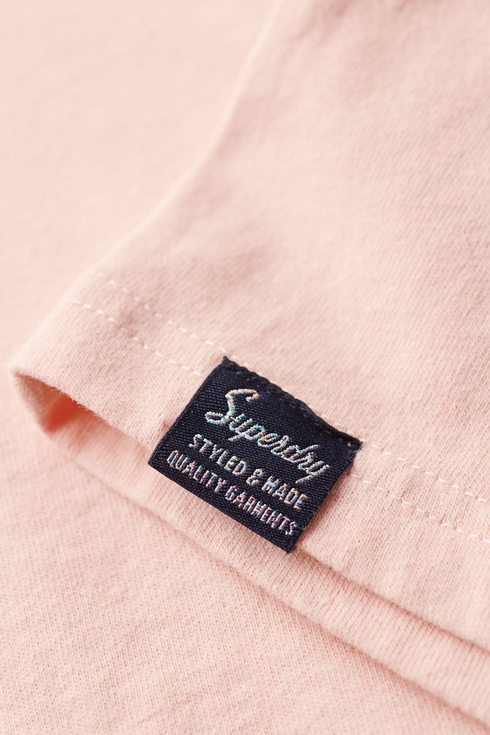 Superdry Pink Embossed Relaxed T-Shirt - Image 6 of 6