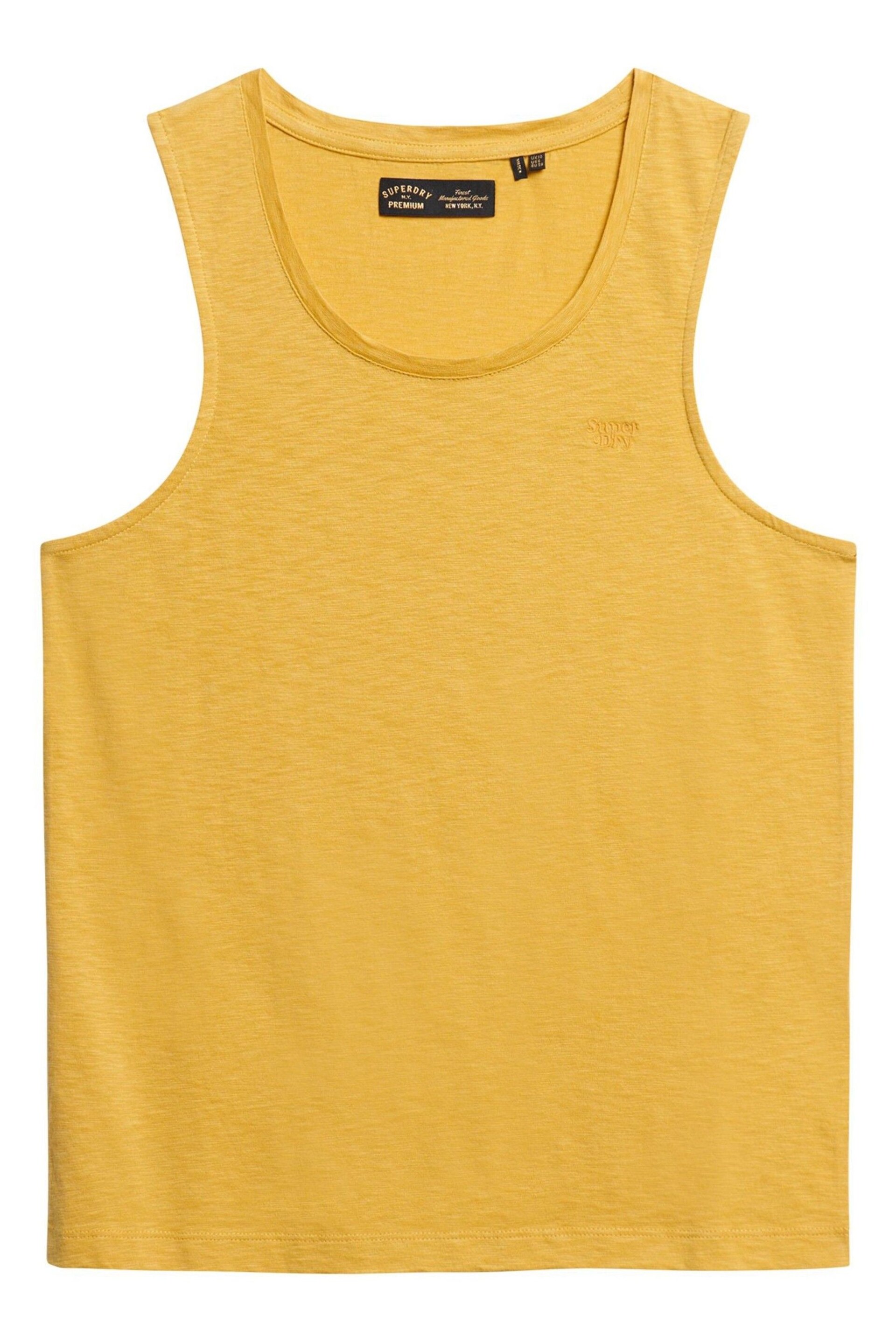 Superdry Yellow Scoop Neck Tank - Image 4 of 6