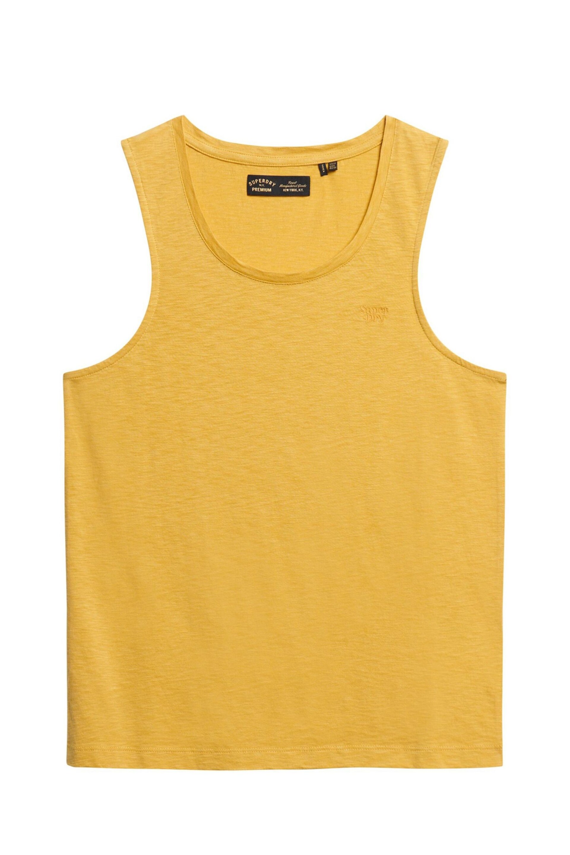 Superdry Yellow Scoop Neck Tank - Image 5 of 6