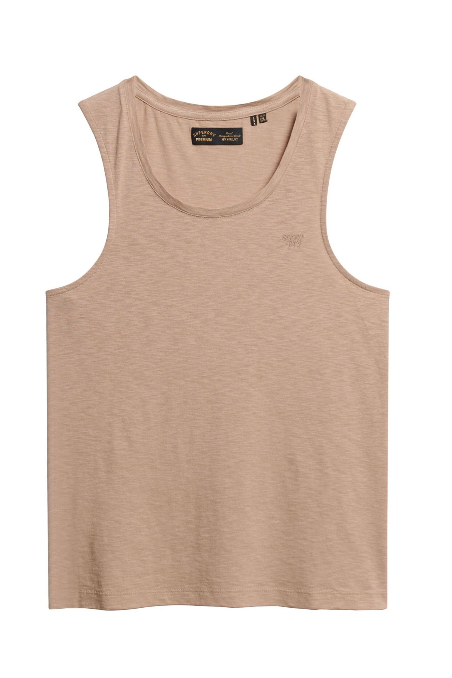 Superdry Cream Scoop Neck Tank - Image 3 of 5