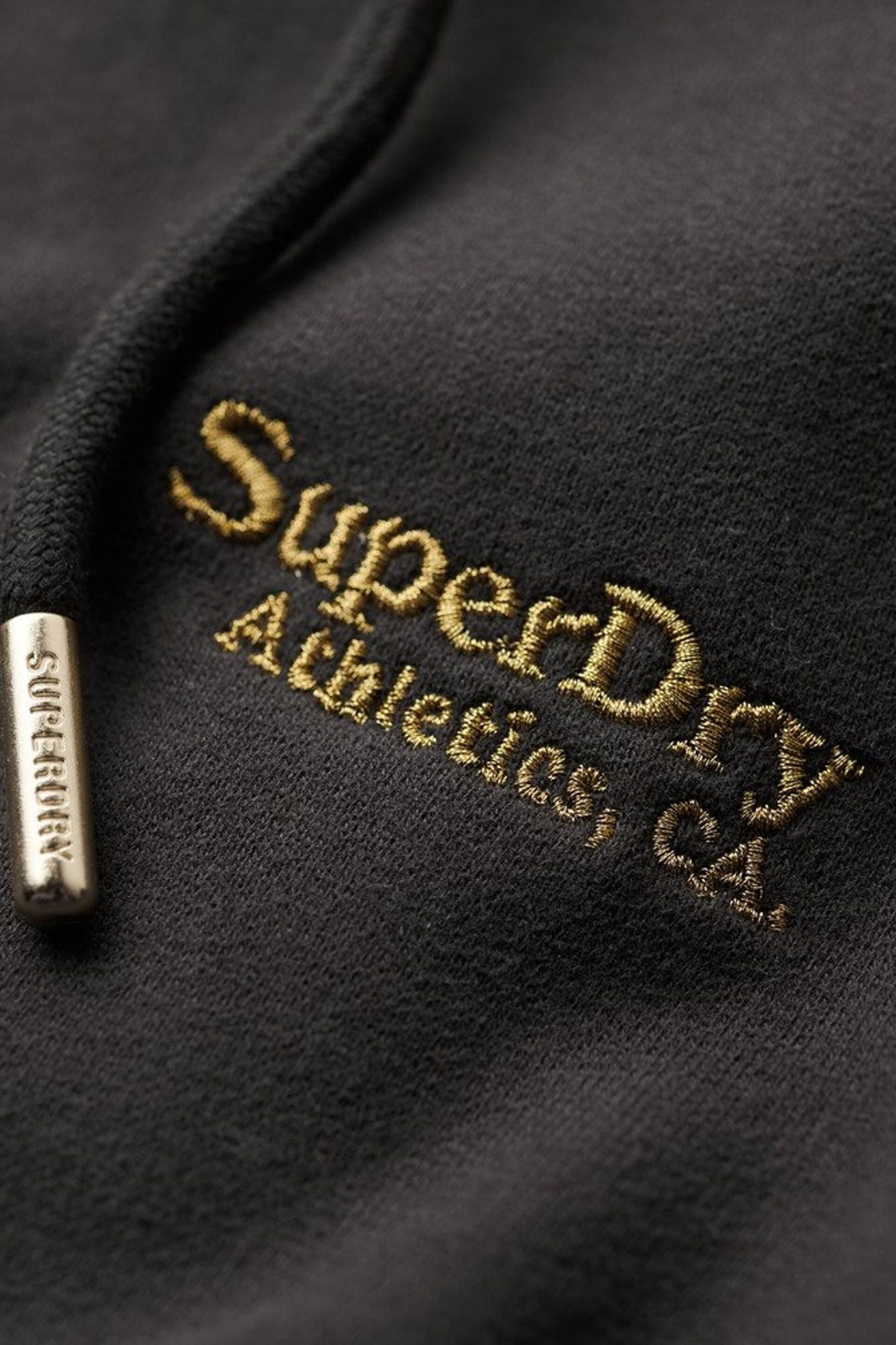 Superdry Black Essential Logo Zip Hoodie - Image 5 of 5